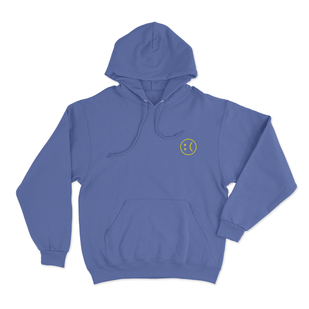 Sad Face Logo Unisex Hoodie Blue Sad Face Logo Unisex Hoodie Blue