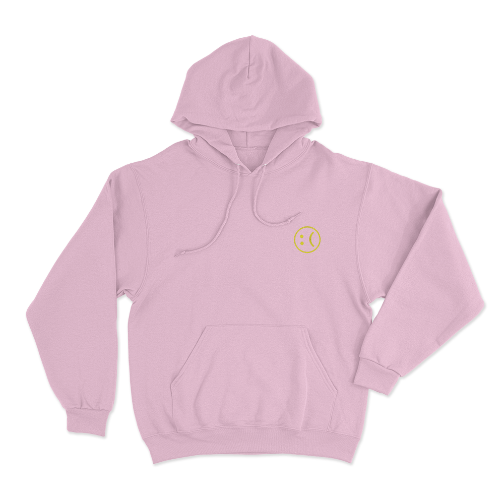 Sad Face Logo Unisex Hoodie Pink Sad Face Logo Unisex Hoodie Pink