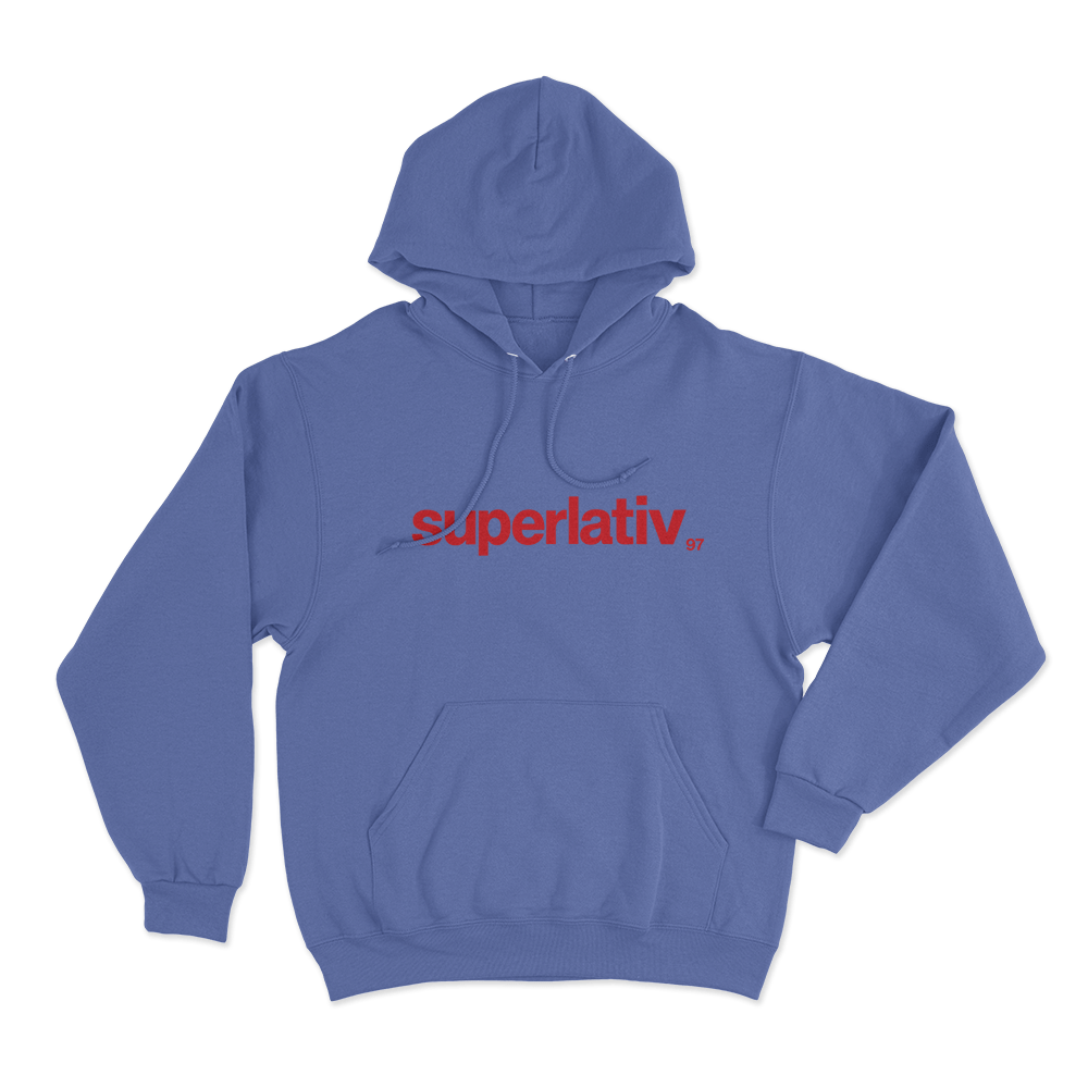 Superlativ Unisex Hoodie Blue Superlativ Unisex Hoodie Blue