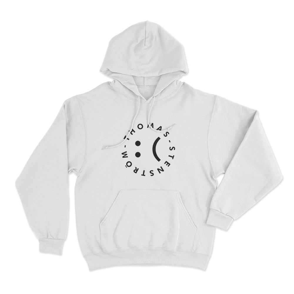 Thomas Stenstrom Sad Face Circle Unisex Hoodie White Thomas Stenstrom Sad Face Circle Unisex Hoodie White